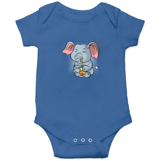 Elephant Bubble Tea Zookeeper Gift Onesies