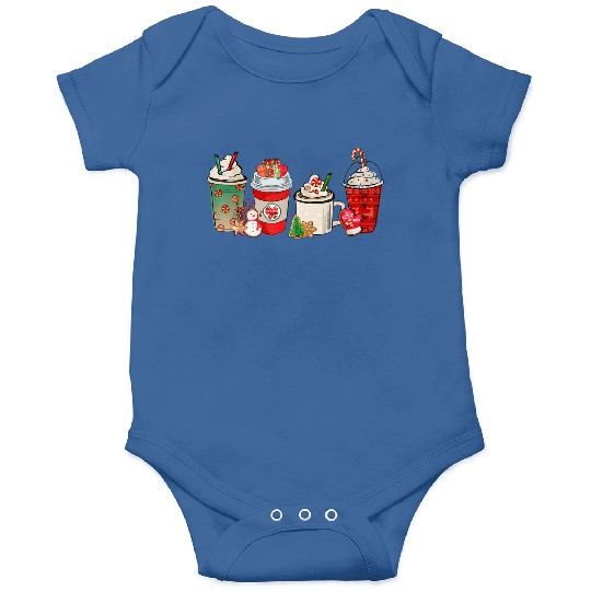 Merry Christmas Coffee Snowman Latte Peppermint Onesies