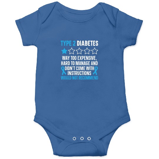 Type 2 Diabetes T2D Warrior Diabetes Awareness Onesies