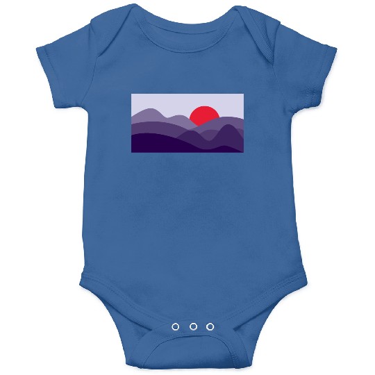 Minimalist Sun Cyber Grape Purple Onesies