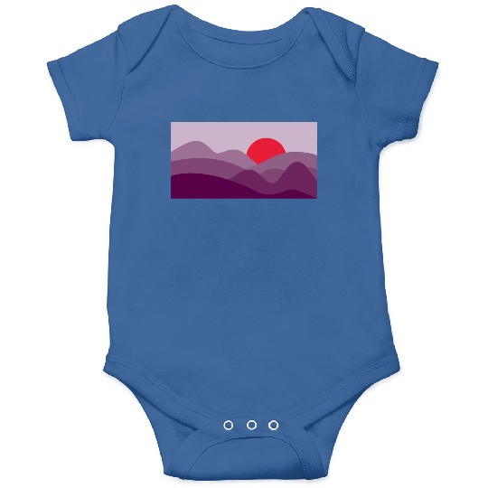 Minimalist Sun Dark Orchid Purple Onesies