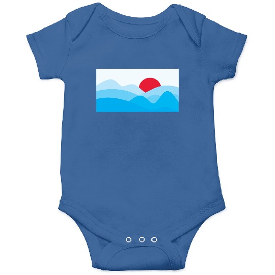 Minimalist Sun Light Blue Onesies