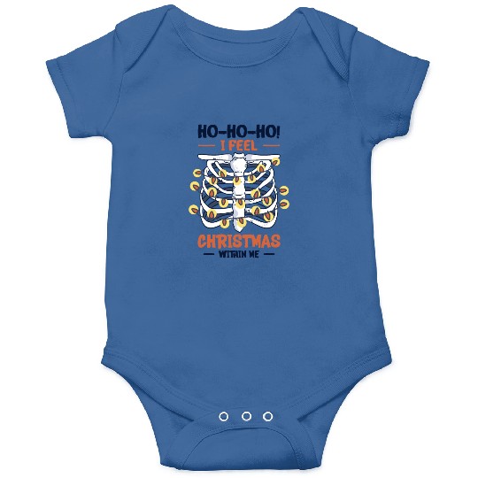 Christmas Holiday Skeleton Rib Cage Radiology Onesies