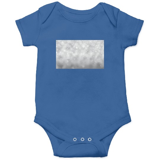 Grey Bokeh Christmas Snowflakes Onesies