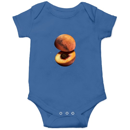 Funny Peach Mars Planet Onesies