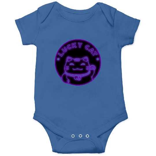 Purple neon lucky cat Onesies