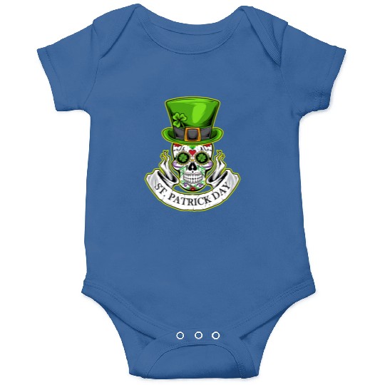 Sugar Skull | St Patrick Day | Lucky Charm Irish Onesies