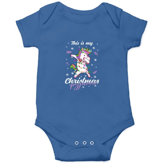 Winter Christmas Pyjama Unicorn Onesies