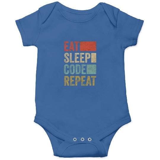 Software Developer Coder Retro Eat Sleep Code Onesies