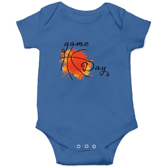 Game Day Basketball Lightning Bolt Onesies