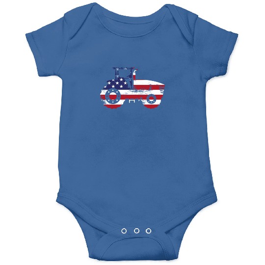 Farming Farmer American Flag Us Onesies