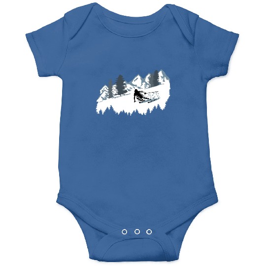 Skier and Mountains, Skiing Onesies