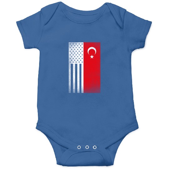 Turkey Design for proud Turkish Americans Onesies