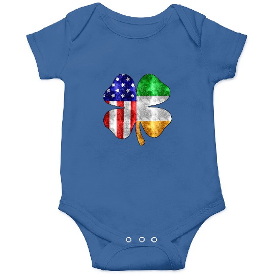 Irish American Flag St Patricks Day Onesies