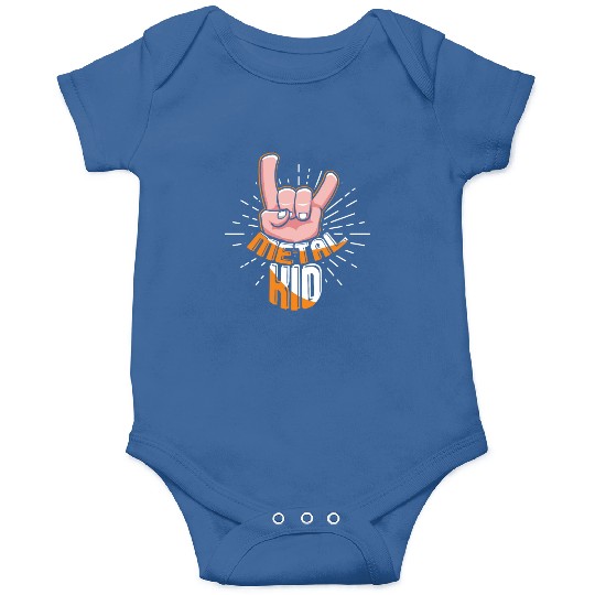 Rock Hand Metal Kid Music Lover Rocker Rock Sign Onesies