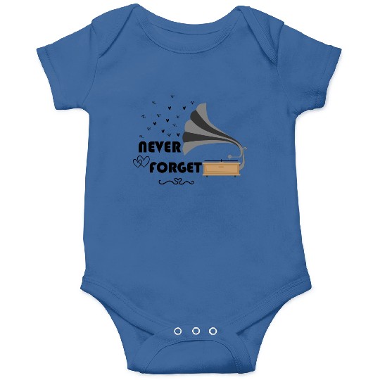 Never Forget Retro Vintage Cassette Tape Graphic Onesies