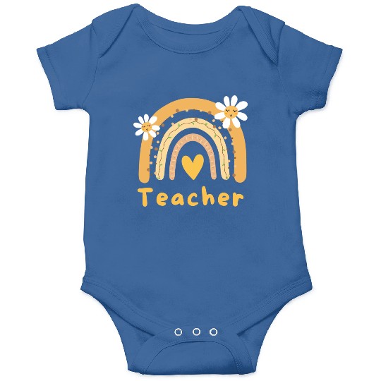 Cute Yellow Floral Teacher Onesies
