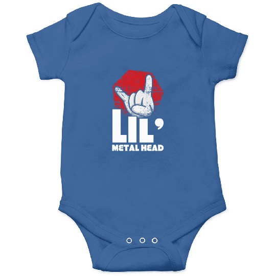 Rock Sign Rock Hand Little Metal Kid Music Lover Onesies