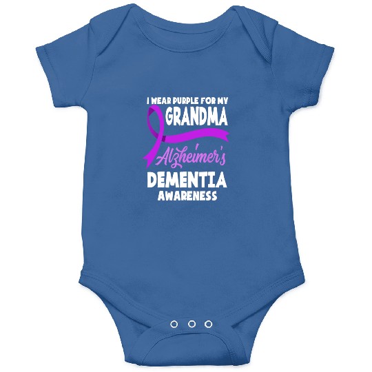 I Wear Purple For My Grandma Alzheimer's Dementia Onesies