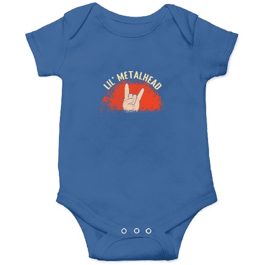 Rocker Sign Rock Hand Little Metal Kid Music Lover Onesies