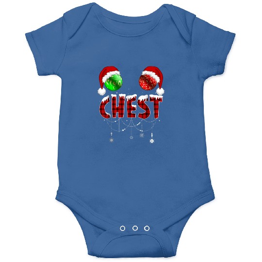 Chest Nuts Christmas Funny Matching Couple Onesies