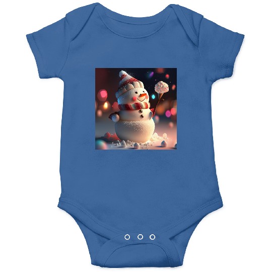 Snowman holding Candy Onesies