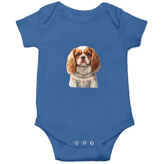 Cute Cavalier King Charles Spaniel Christmas Onesies