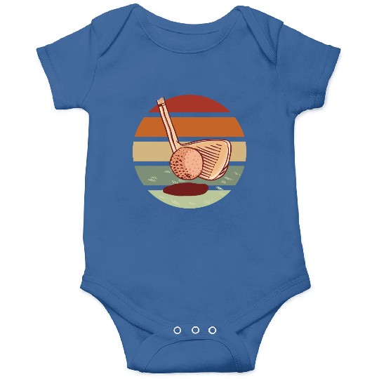 Retro sunset golf Onesies
