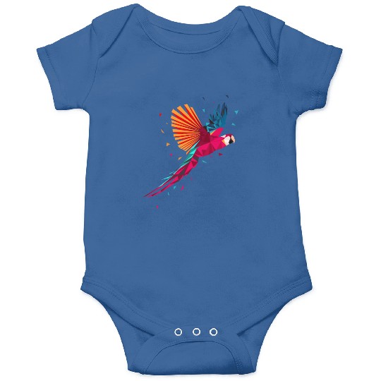 Macaw Parrot Geometric Bird Parakeet Ornitholog Gi Onesies