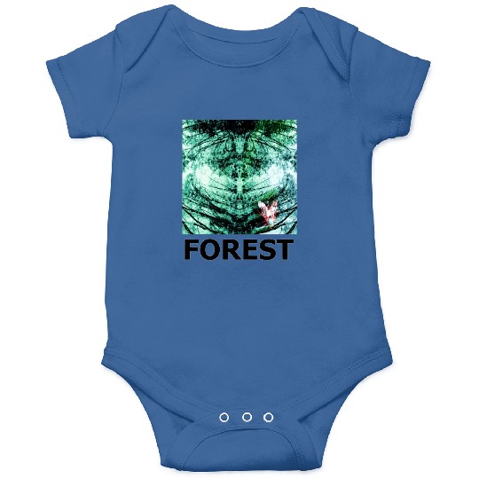 Green forest mandala black Onesies