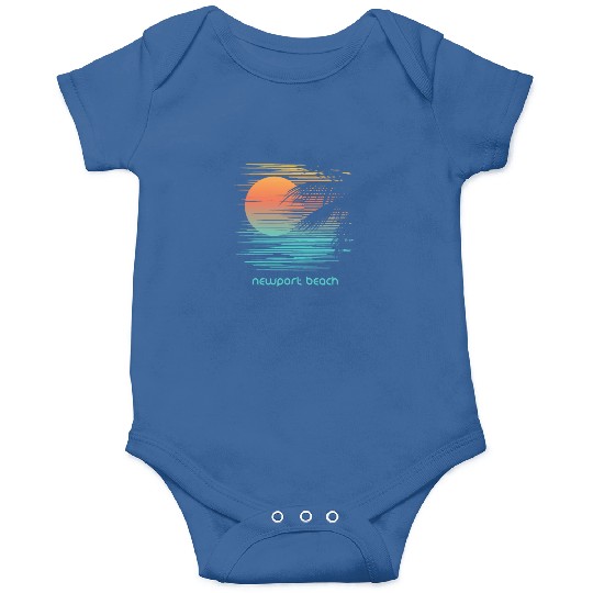 Artistic Newport Beach California Palm Tree Onesies