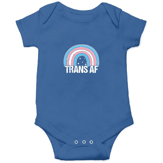 Trans AF Transsexual Transgender Pride Flag Rainbo Onesies