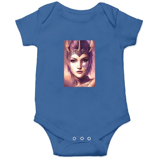 Warrior princess wearing gothic plate dark fantasy Onesies