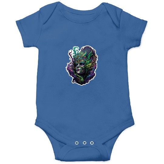 Mardi Gras Mask Queen Onesies