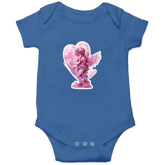 funny Cupid Valentine's Day girls Onesies