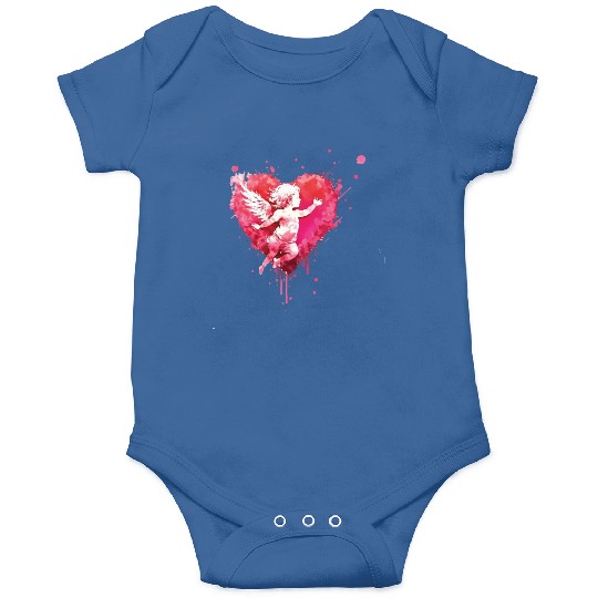 funny Cupid Valentine's Day girls Onesies