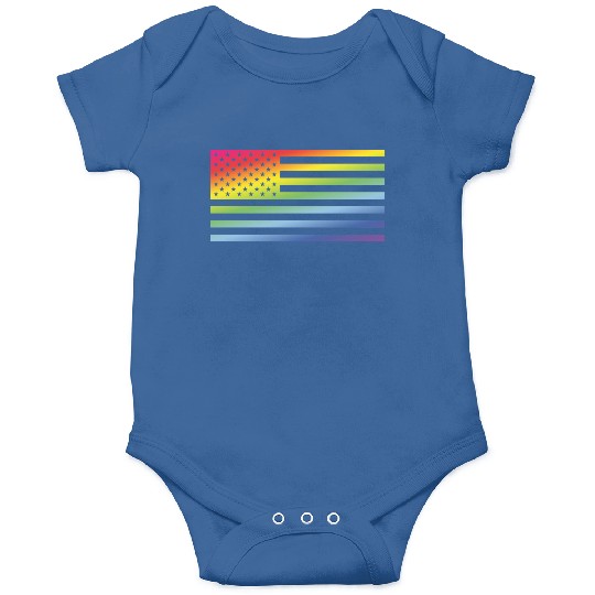 Stars And Stripes / Rainbow Flag (America) Onesies