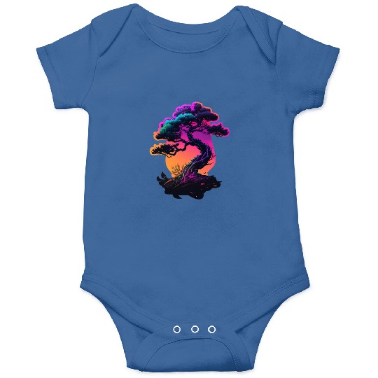 Synthwave Bonsai Tree Onesies