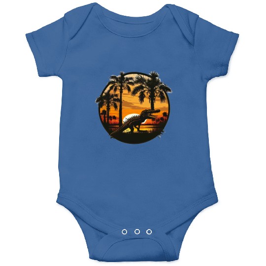 Florida Everglades Sunset Alligator and Palm Tree Onesies