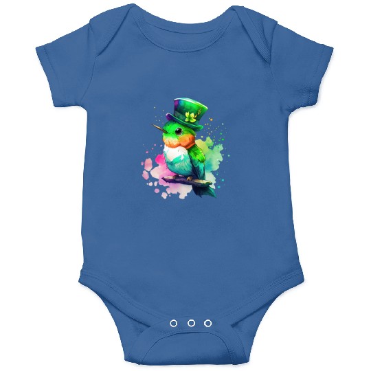 St Patrick's Day Irish Hummingbird Saint Patrick Onesies