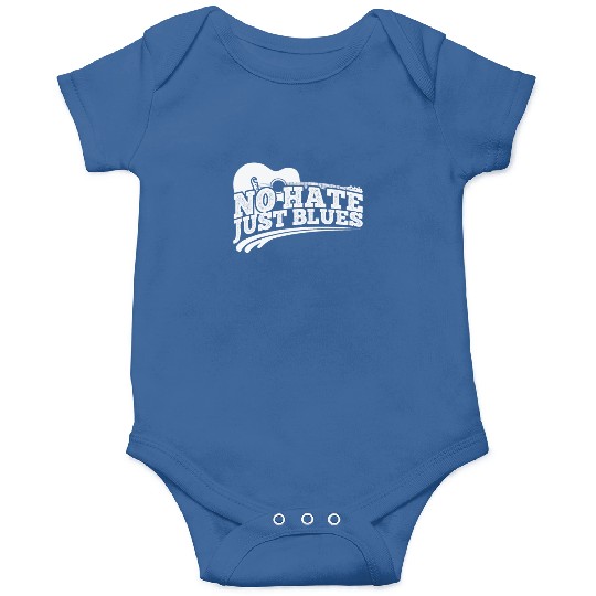 No hate just Blues Music Trumpet Onesies