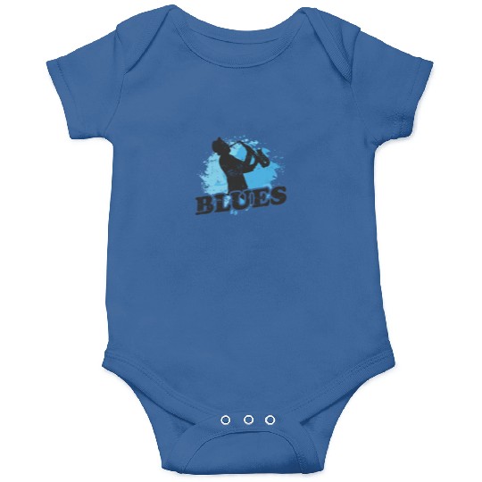 Blues Saxophone Music Trumpet Onesies