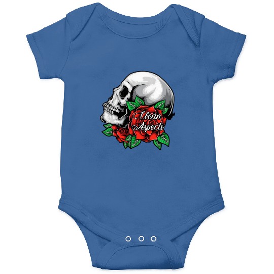 CA SKULL AND ROSES Onesies