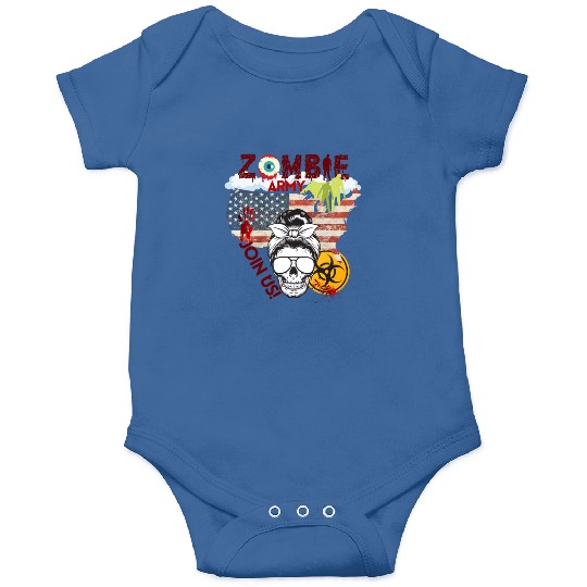 Zombie Army Join Us Now Girl Onesies