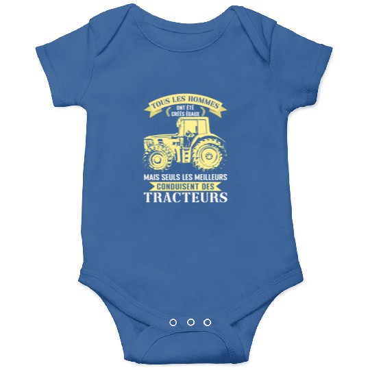 Equal Only Best Drive Tractor Driver Farmer Onesies