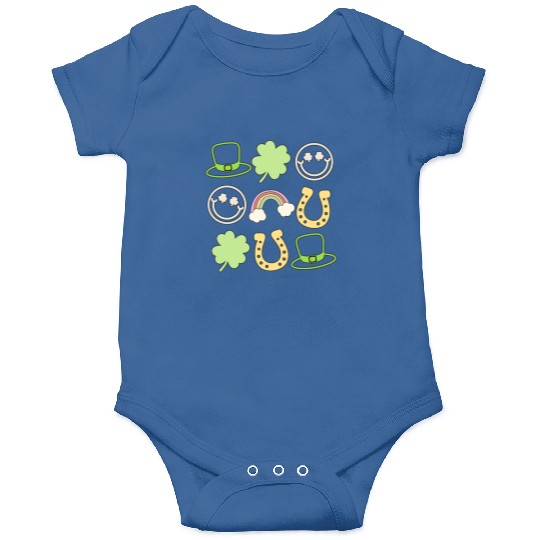 Retro St Patricks Day Women Shamrock Vintage St Onesies