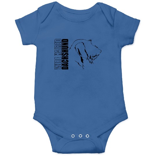 Funny Wire Haired Dachshund Profile dog mom Onesies