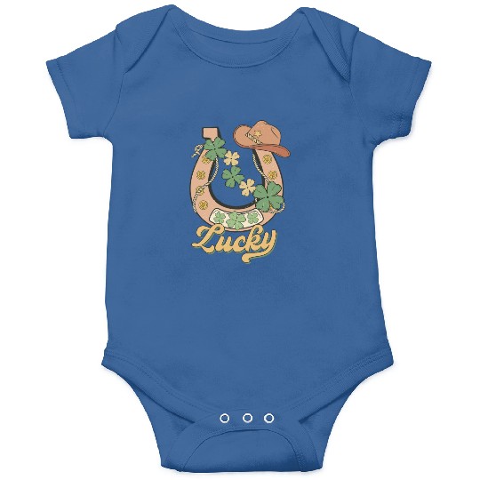 Lucky Shamrock Horseshoe Onesies