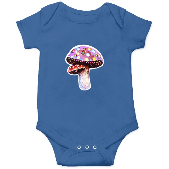 Trippy Psychedelic Rave Trip Mushrooms Goa Onesies