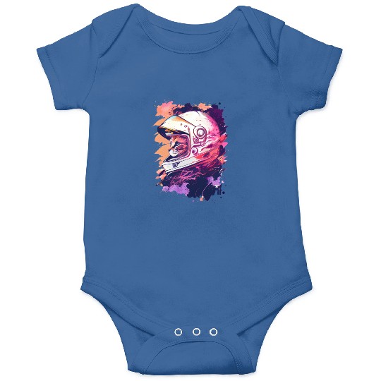 Aesthetic Vaporwave Space Cat 80s 90s Astronaut Onesies